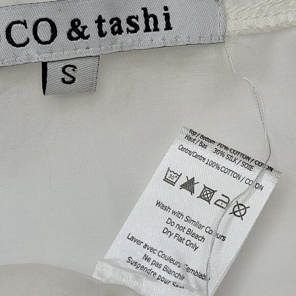 WHITE Cotton Silk Light Frilly Long Sleeve Top VARIOUS SIZES S M L - Picture 6 of 16